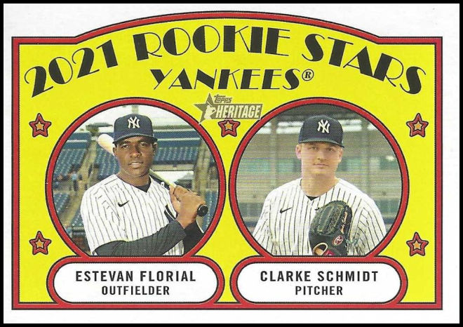 21TH 158 Yankees 2021 Rookie Stars (Estevan Florial Clarke Schmidt) RS, RC.jpg